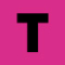 Brother Btag-P31 compatible lettertape zwart op roze 12mm
