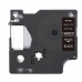 Dymo 40921 compatible lettertape wit op zwart 9mm