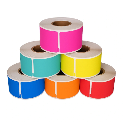 Dymo 99012 compatible labels regenboogpakket, 36 x 89mm, 6x 260 etiketten