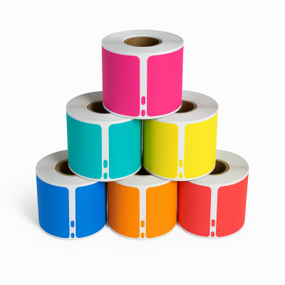 Dymo 99014 compatible labels regenboogpakket, 101 x 54mm, 6x 220 etiketten