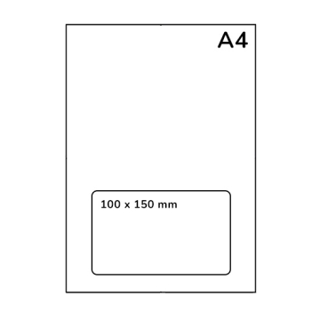 Pakbon / retourlabel met verzendlabel 100 x 150 mm