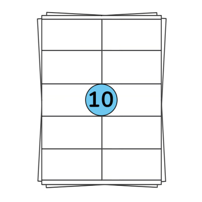 A4 stickervellen 105 x 57 mm, 1.000 labels