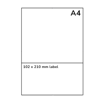 Pakbon / retourlabel met verzendlabel 102 x 210 mm