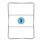 A4 stickervellen 210 x 99 mm, 300 labels