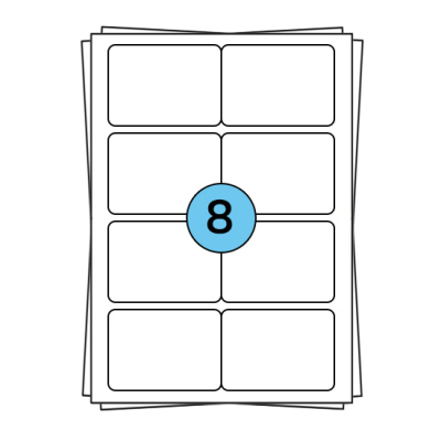 A4 stickervellen 99 x 68 mm, 800 labels