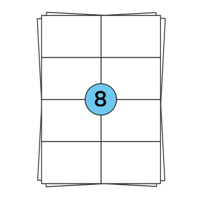 A4 stickervellen 105 x 74 mm, 800 labels