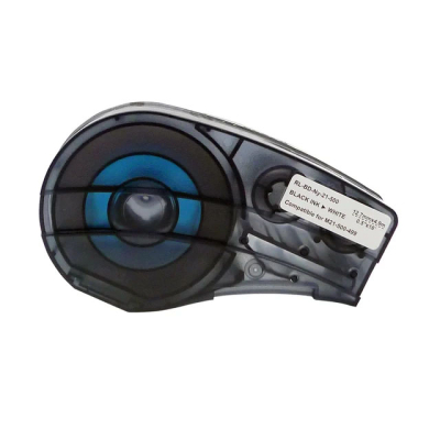 Brady M21-500-499 compatible labeltape zwart op wit 12,7mm
